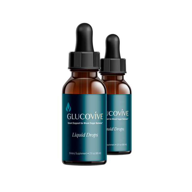 GlucoVive liquid drops bottles